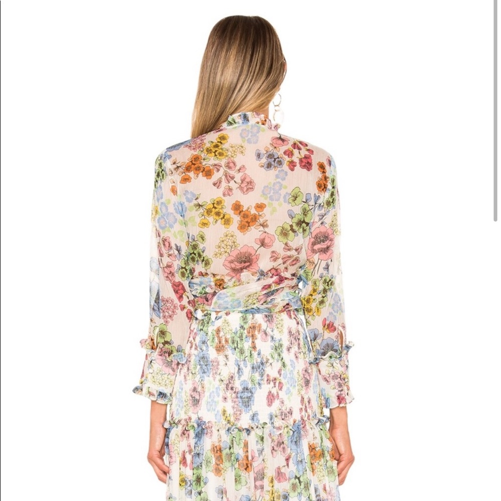 Alexis Intermix *Missie* Floral Wrap Crop Top Blouse … Gem